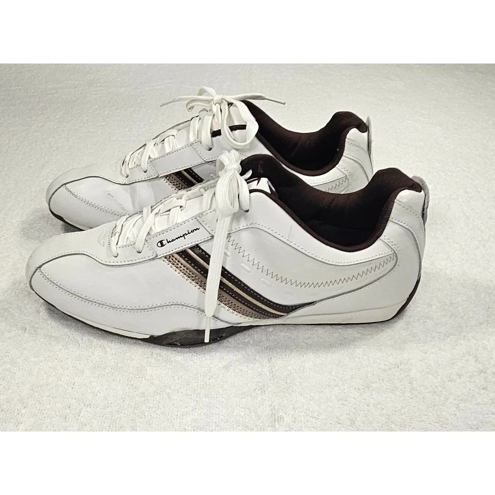 Champion Men's Sneakers 12 White Lace Up Low Top Athletic Shoes